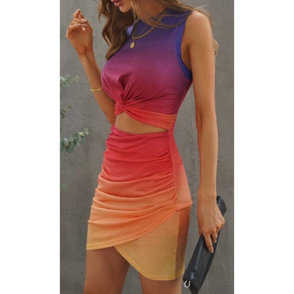 Dresses & Skirts - Dress small, knot tie, multicolored